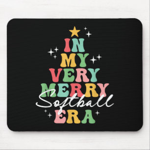 Mousepad Na minha Feliz, jogador de softball Era Natal Gro