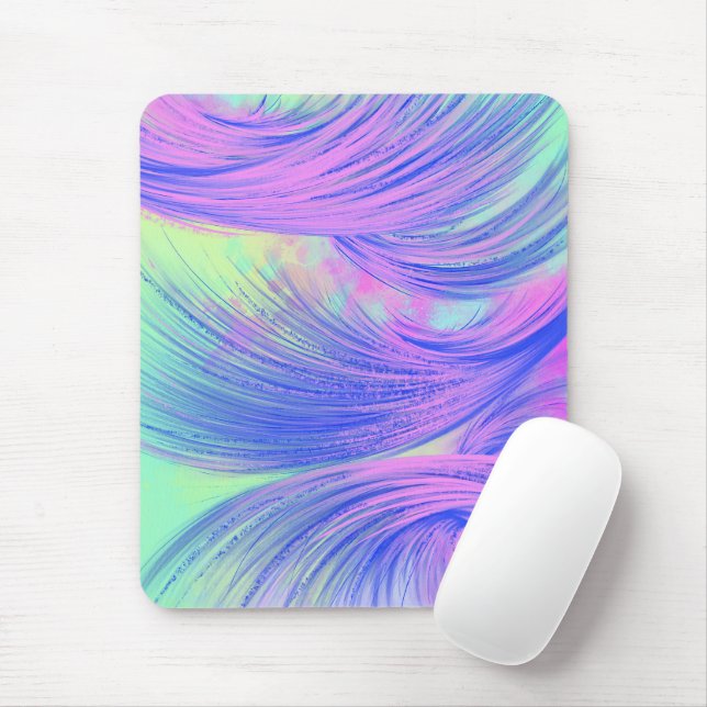 Mousepad Na moda Azul Abstrato (Com mouse)