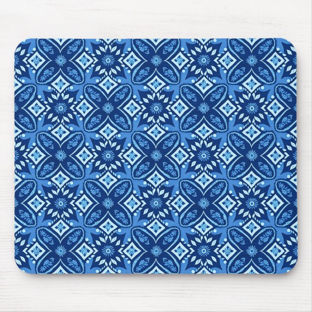 Mousepad Na moda Boho Padrão Geométrico Floral (Frente)