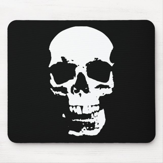 Mousepad Na moda de Arte Pop a Preto e Branco Legal (Frente)