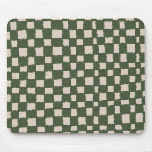 Mousepad Na moda de padrão de placa de verificação verde e