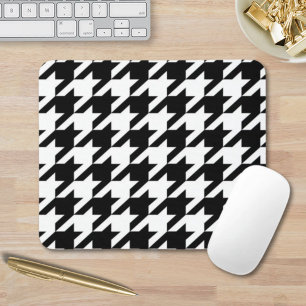Mousepad na moda geométrico branco preto