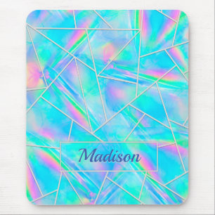 Mousepad Na moda holográfico geométrico elegante