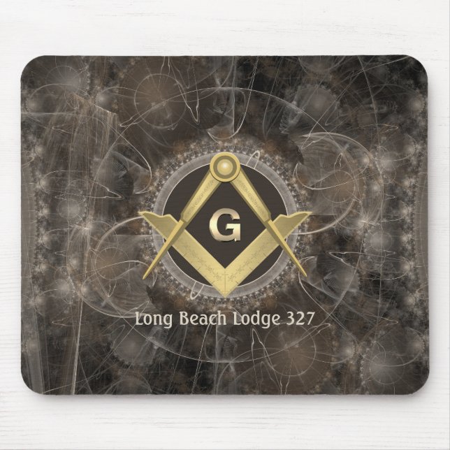 Mousepad Na moda Masonic Monograma (Frente)