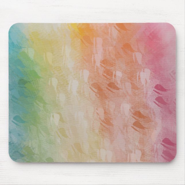 Mousepad Na moda Moderno - Modelo Colorido de Arte Abstrato (Frente)