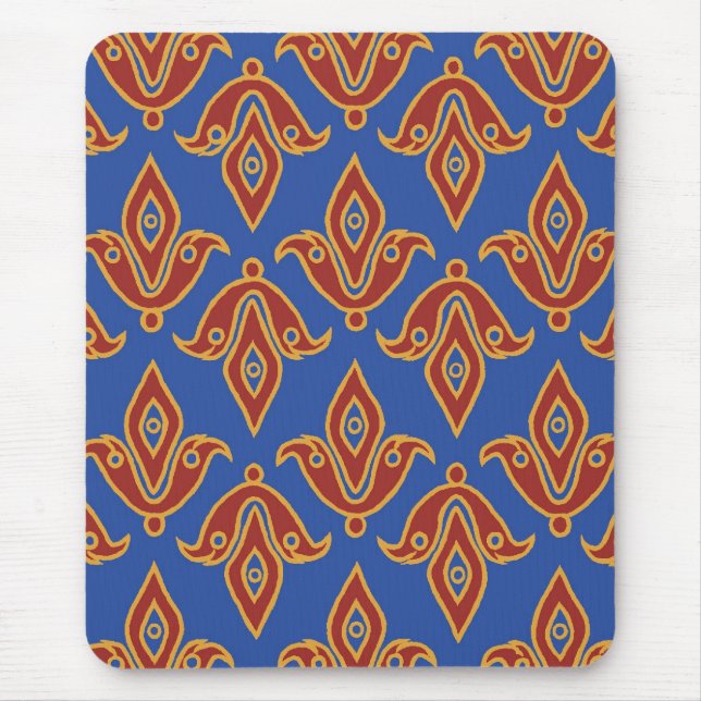 Mousepad Na moda Mousepad, vermelho, Dourado, azul Fleur de (Frente)