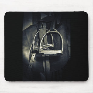 Mousepad Na moda Silver Stirrups em Inglês Riding Saddle