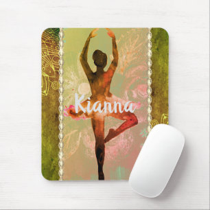 Mousepad Na moda Watercolor Ballerina Personalizada
