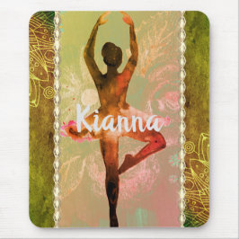 Mousepad Na moda Watercolor Ballerina Personalizada