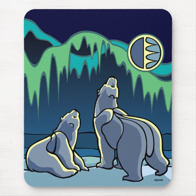 Mousepad Na moda Wildlife Mousepad do Urso Polar (Frente)