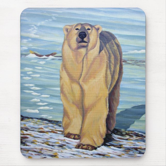 Mousepad Na moda Wildlife Mousepad do Urso Polar (Frente)