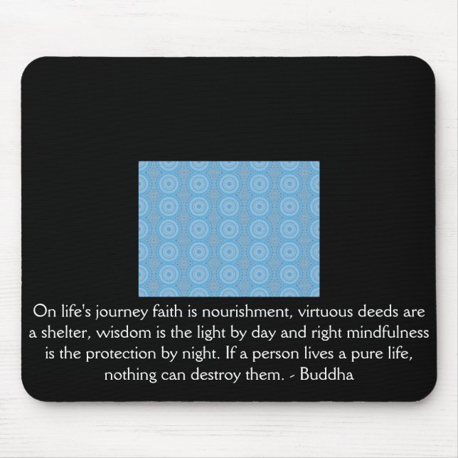 Mousepad Na viagem da vida a fé é nutrição, virtuoso. (Frente)