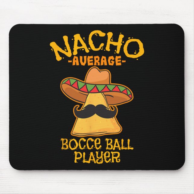 Mousepad Nacho Média Bocce Jogador Cinco De Mayo Mexi (Frente)
