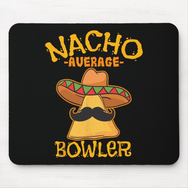 Mousepad Nacho Média Bowler Boliche Mexicana Cinco De Mayo (Frente)