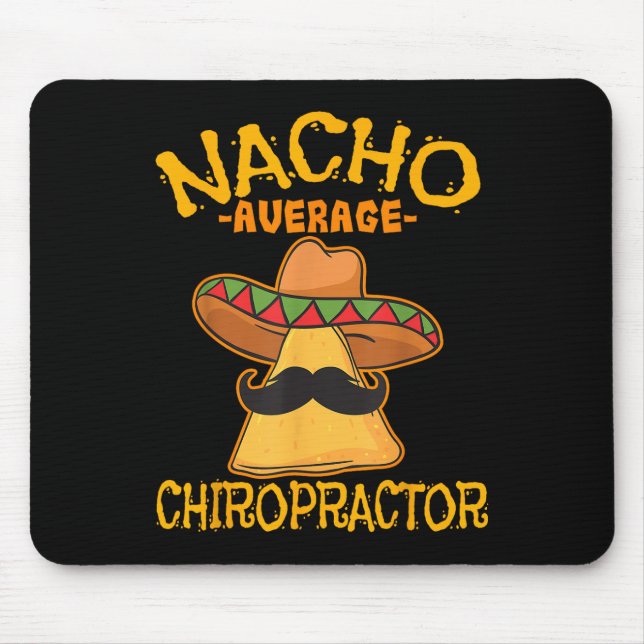 Mousepad Nacho Média Chiropractor Mexicano Cinco De Mayo F (Frente)