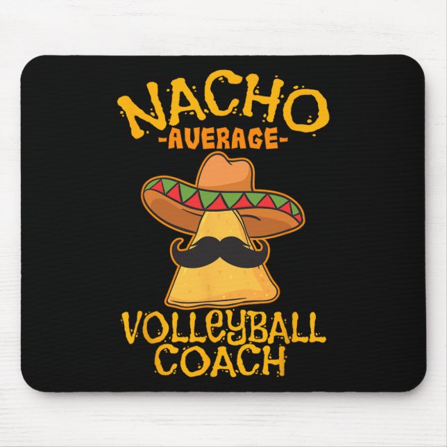 Mousepad Nacho Média de Volleyll Treinador Mexicano Cinco d (Frente)