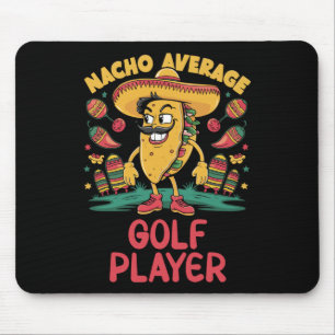 Mousepad Nacho Média do Jogador de Golfe Cinco De Mayo Fu M