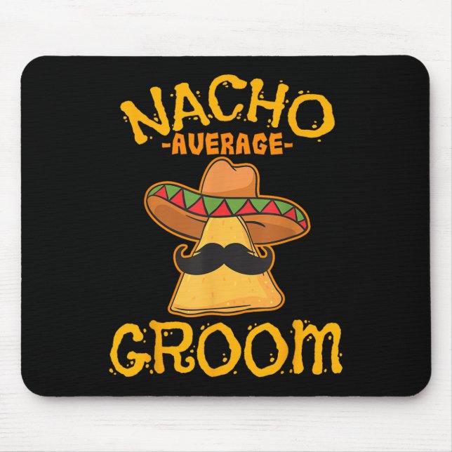 Mousepad Nacho Média Groom Mexicano Dish Husband Cinco De (Frente)