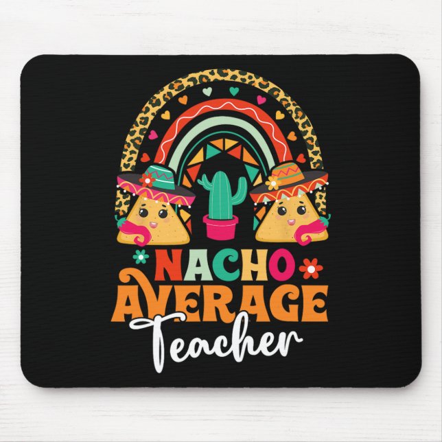 Mousepad Nacho Média Professora Cinco De Mayo Mexicano Fies (Frente)