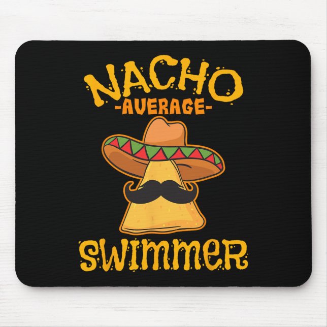 Mousepad Nacho Média Swimmer Cinco De Mayo Mexicano Fiesta (Frente)