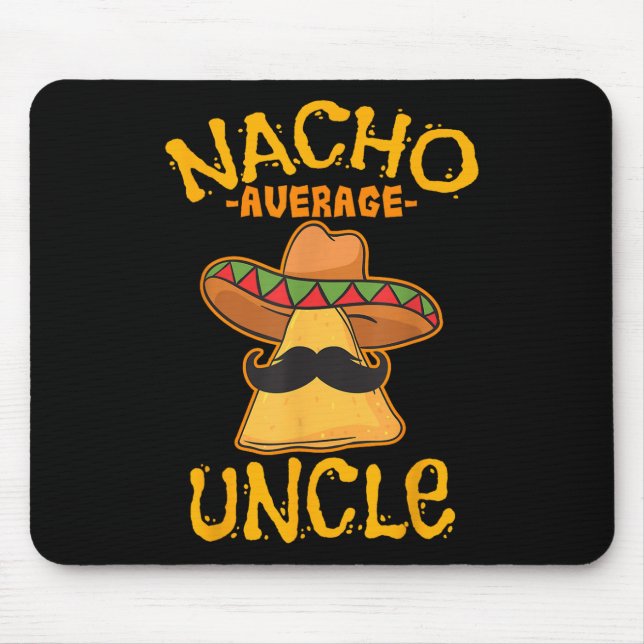 Mousepad Nacho Média Tio Cinco De Mayo Sombrero Mexicano (Frente)