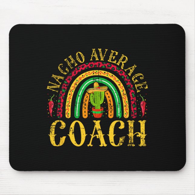 Mousepad Nacho Média Treinador Cinco De Mayo Leopardo Mexic (Frente)