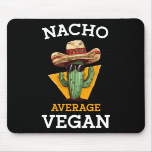 Mousepad Nacho Média Vegan Amigo Divertido Mexicano Cinco P