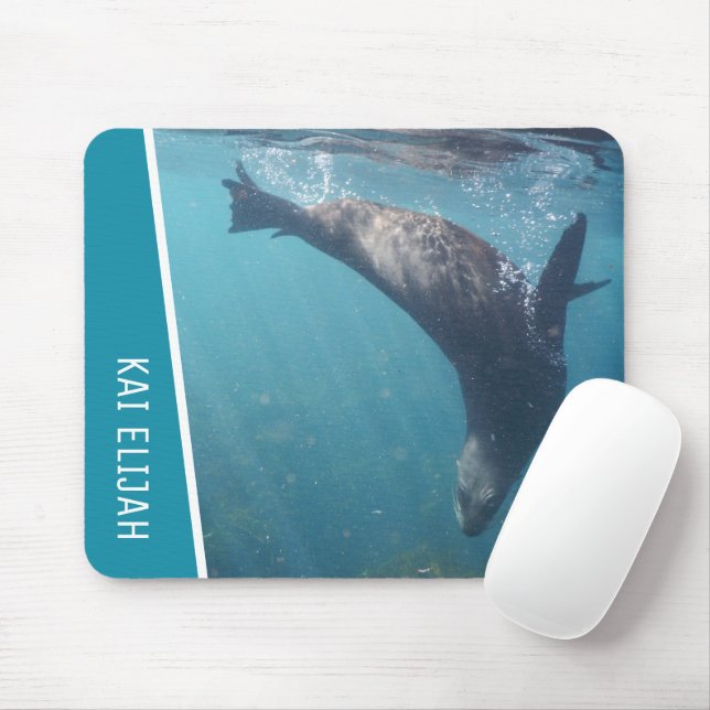 Mousepad Nadação com foca submarina Austrália (Com mouse)