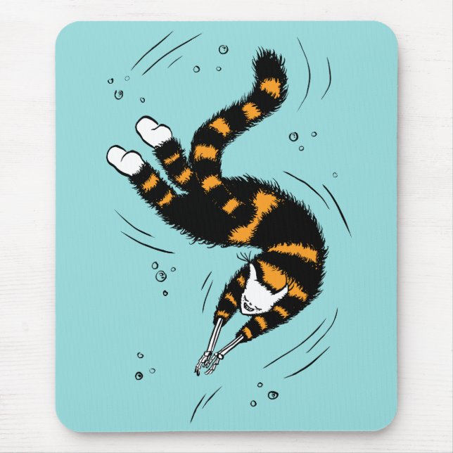 Mousepad Nadação de Gótico de Pastel Esqueleto de Gato (Frente)
