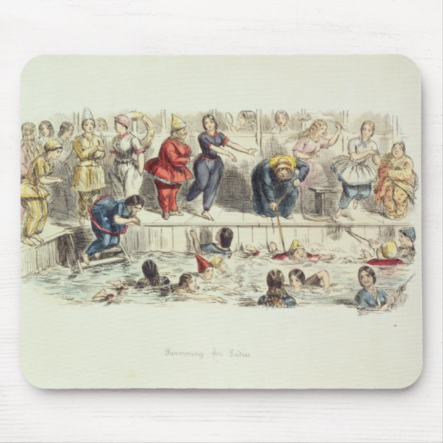 Mousepad Nadando para senhoras, 1844 (litho) (Frente)