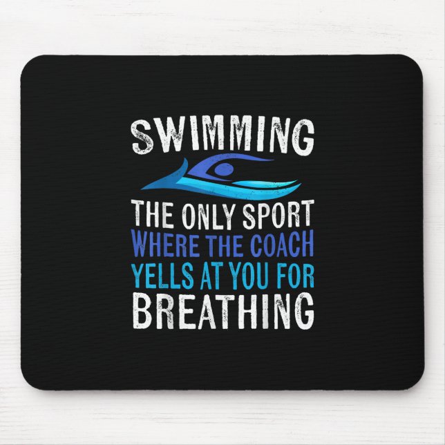 Mousepad Nadar Apenas Esporte Onde O Treinador Swimmer Ofer (Frente)