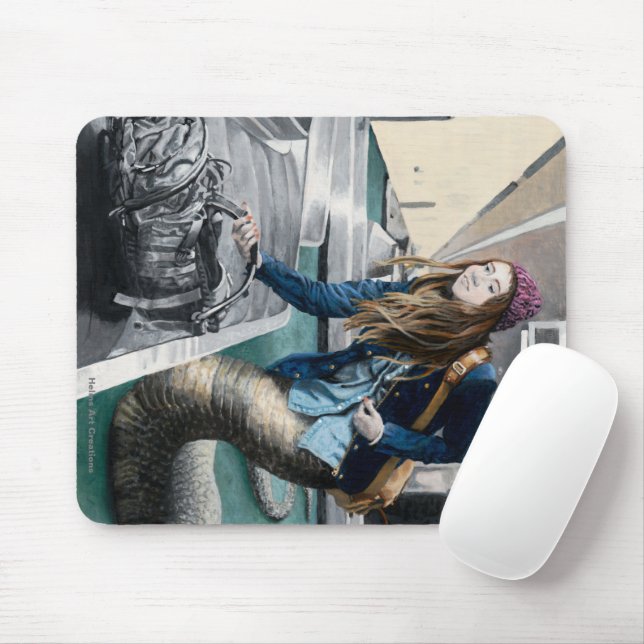 Mousepad Naga Explorando o World Viagem Fantasy Art Mousepa (Com mouse)
