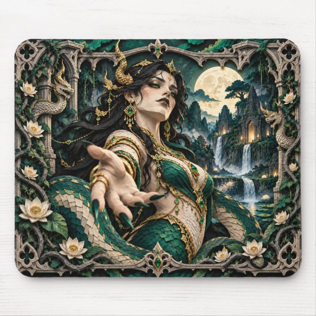 Mousepad Naga, Monstro de Papel Recortado (Frente)