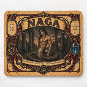 Mousepad Naga, Monstro do Circo Vintage