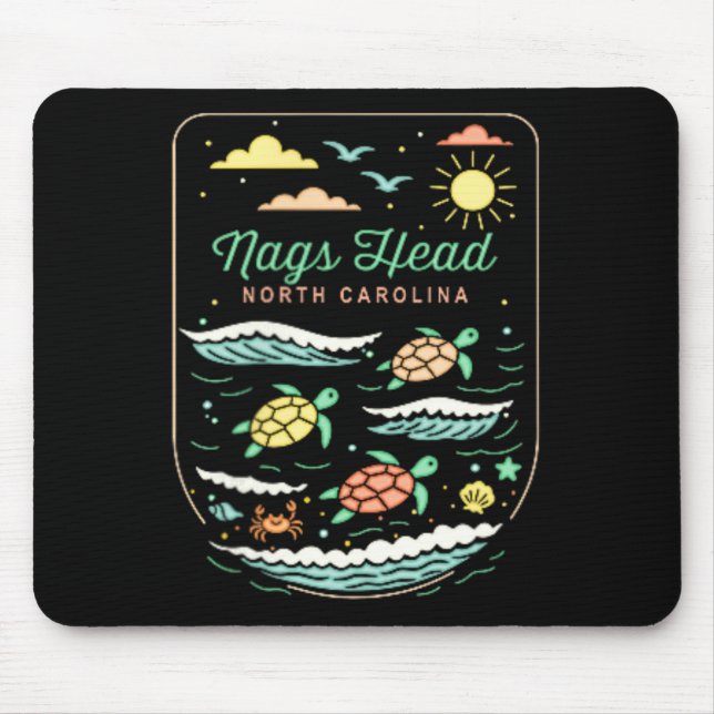Mousepad Nags Head Nc Cute Beach Vacation Sea Turtle Lover  (Frente)
