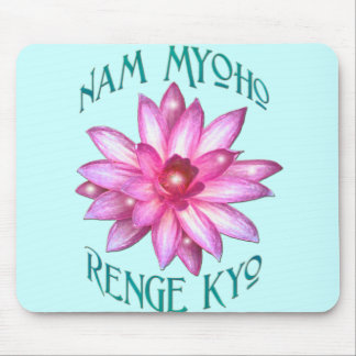 Mousepad Nam Myoho Renge Kyo com design da flor de Lotus