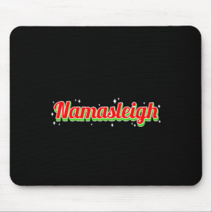 Mousepad Namasleigh Santa Pose de Yoga Neve Natal Meditação