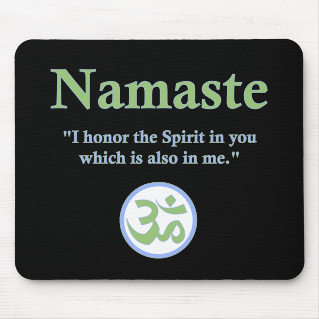 Mousepad Namaste - com citações e símbolo do OM (Frente)