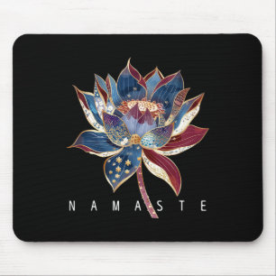 Mousepad Namaste Flor de Lótus Budismo Zen Iogue Buda Budis