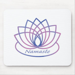 Mousepad Namaste Purple e Flor de Lotus Rosa