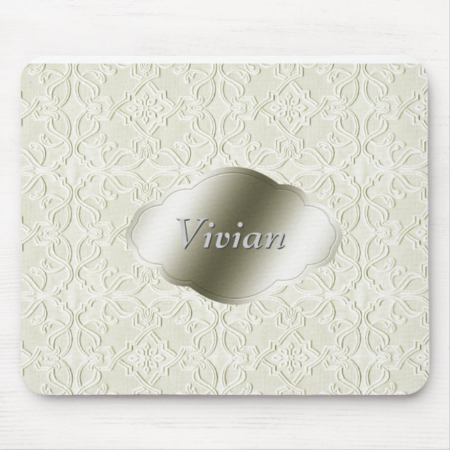 Mousepad Nameplate de prata (Frente)