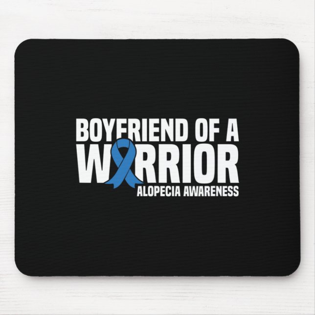 Mousepad Namorado de um Guerreiro Azul Fita Alopecia A (Frente)