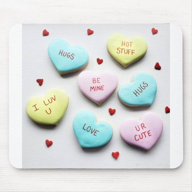 Mousepad Namorados Conversação Coração Merch (Frente)