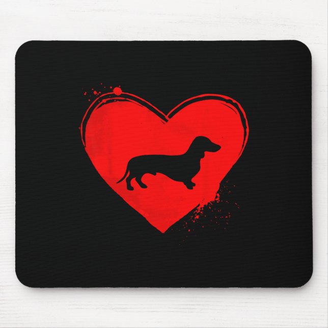Mousepad Namorados de Cão-de-Dachshund (Frente)