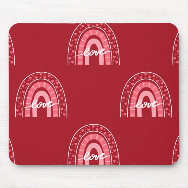 Mousepad Namorados De Fundo Com Amor De Coração (Frente)