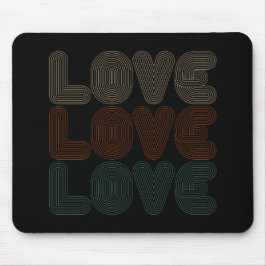 Mousepad Namorados de Typografo Simples Retro Love | Mousep