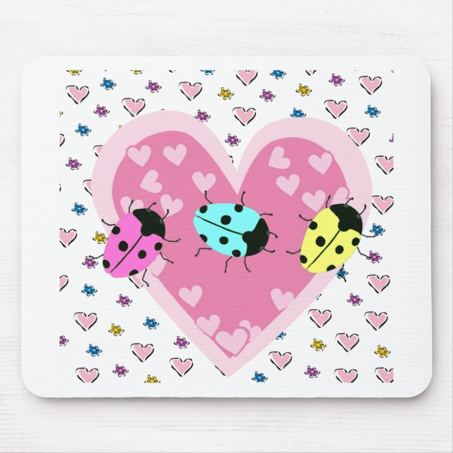 MOUSEPAD NAMORADOS LADYBUGS (Frente)