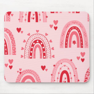 Mousepad Namorados Padrão 2023 Fundo Com Amor Cardíaco