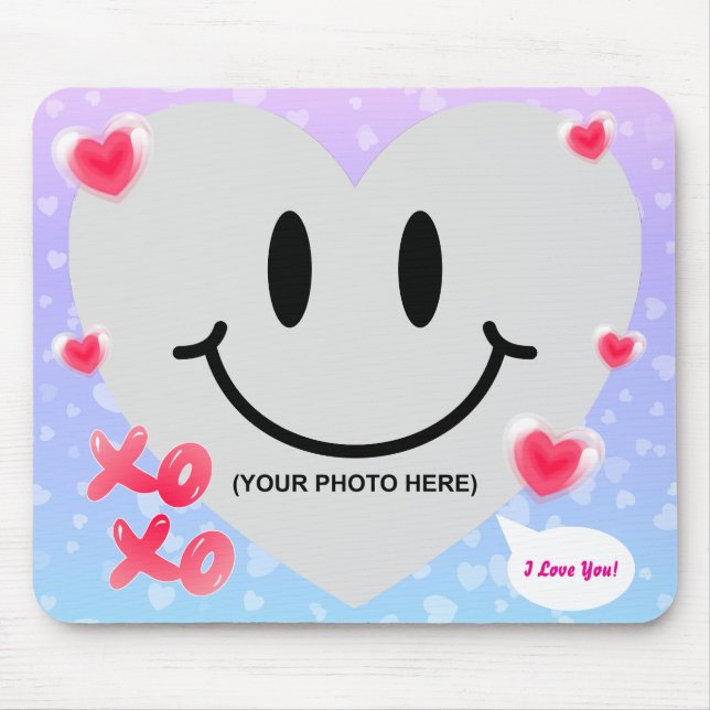 Mousepad Namorados Vidro Coração Balão Bublegum Casal (Frente)