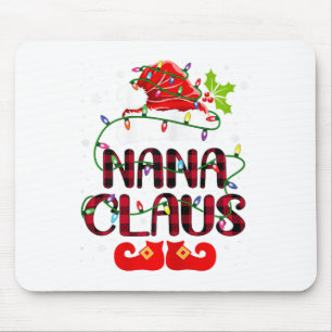 Mousepad Nana Claus Felry Natal Buffalo Xadrez Santa Hat